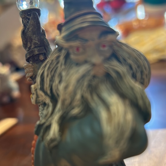 Spoontiques Wizard Owl Holding a Staph with Crystal Ball Statue Figurine Vintage - Picture 10 of 12